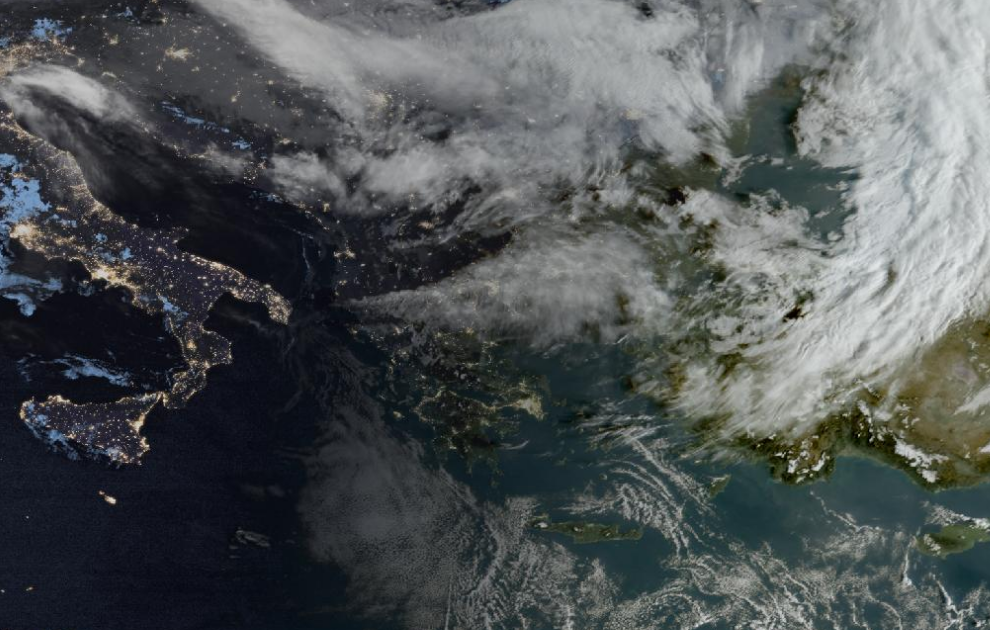 Τελευταία δορυφορική εικόνα νεφοκάλυψης