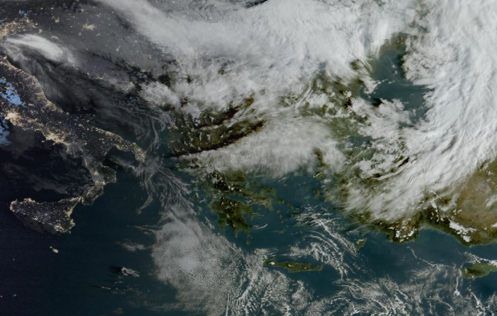 Τελευταία δορυφορική εικόνα νεφοκάλυψης