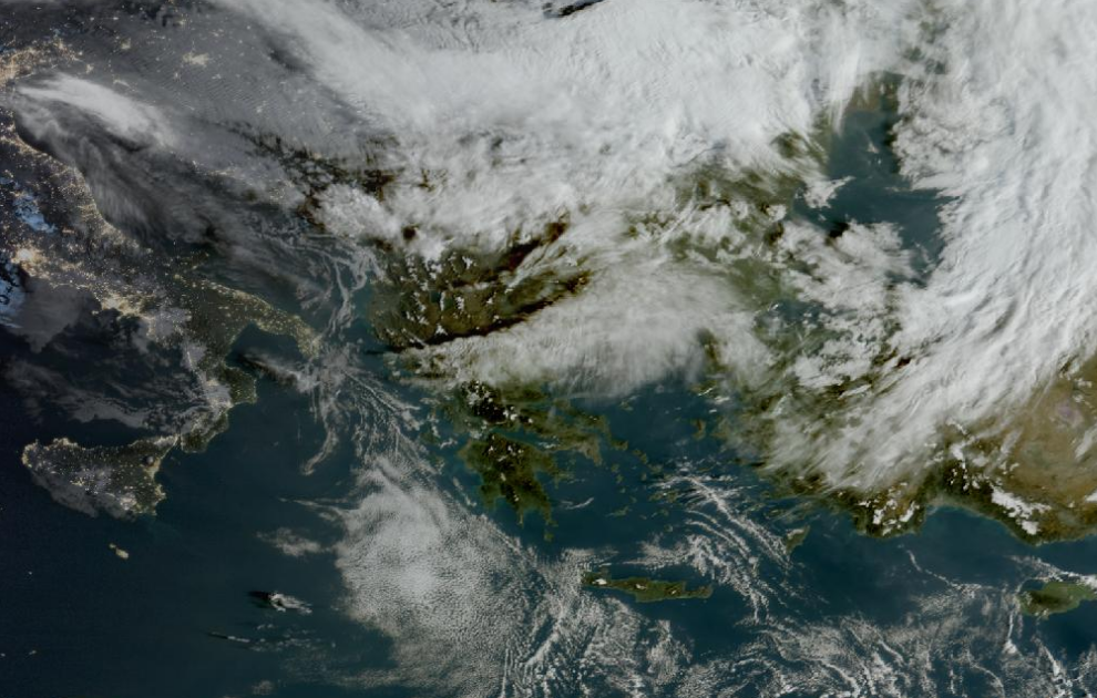 Τελευταία δορυφορική εικόνα νεφοκάλυψης