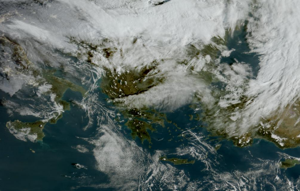 Τελευταία δορυφορική εικόνα νεφοκάλυψης