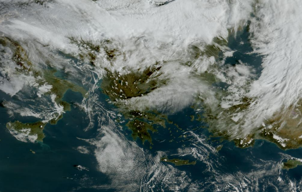 Τελευταία δορυφορική εικόνα νεφοκάλυψης