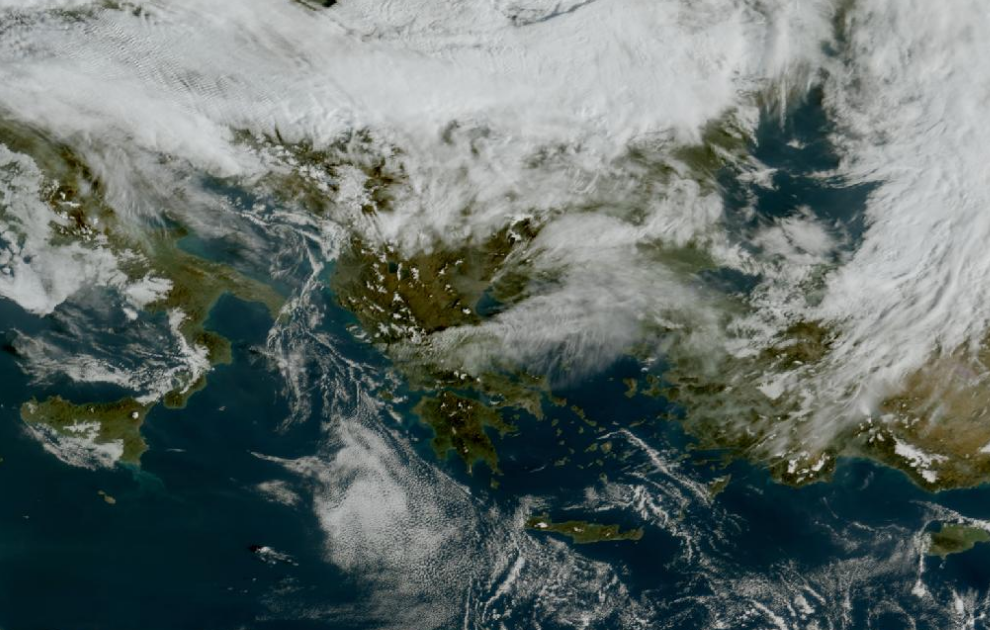 Τελευταία δορυφορική εικόνα νεφοκάλυψης