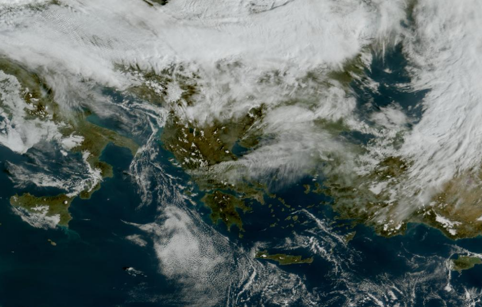 Τελευταία δορυφορική εικόνα νεφοκάλυψης