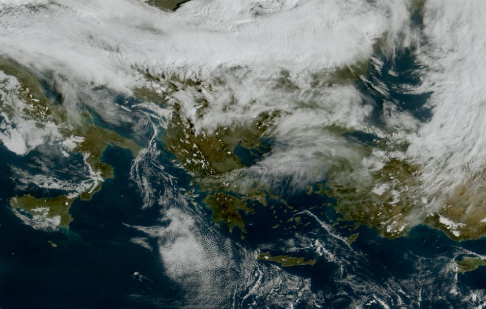 Τελευταία δορυφορική εικόνα νεφοκάλυψης