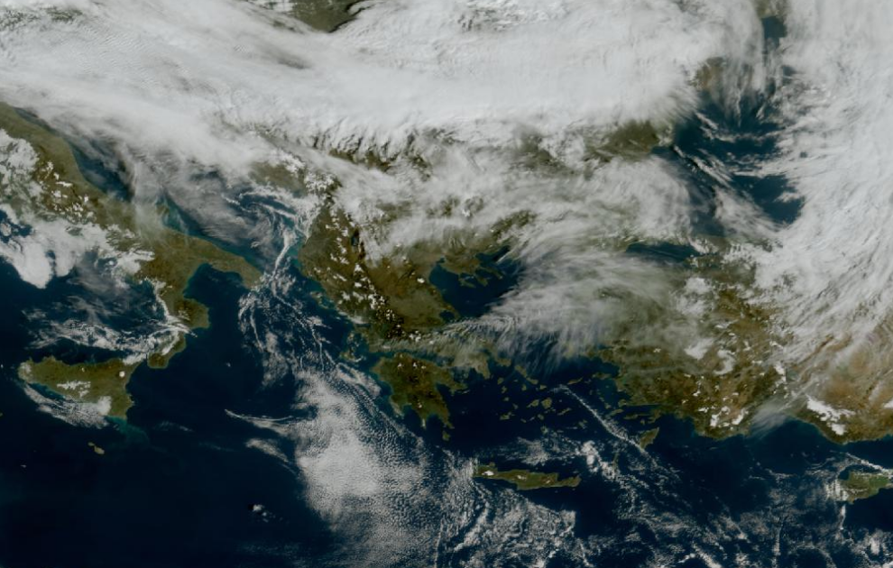 Τελευταία δορυφορική εικόνα νεφοκάλυψης