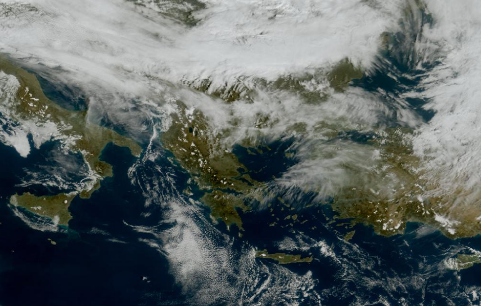 Τελευταία δορυφορική εικόνα νεφοκάλυψης