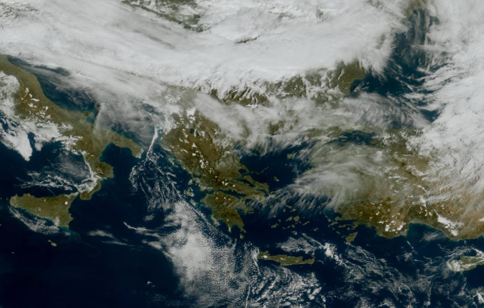 Τελευταία δορυφορική εικόνα νεφοκάλυψης