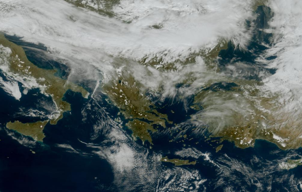 Τελευταία δορυφορική εικόνα νεφοκάλυψης