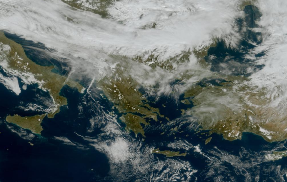 Τελευταία δορυφορική εικόνα νεφοκάλυψης