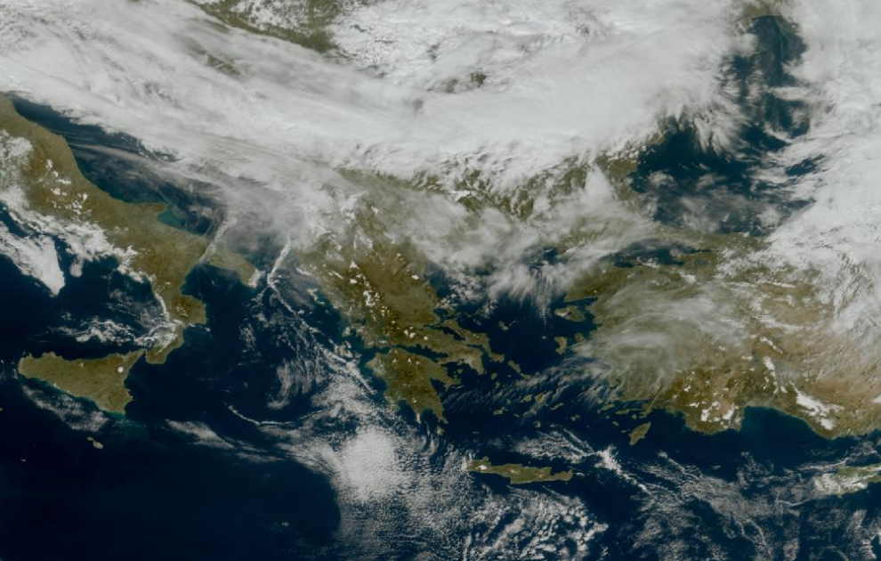 Τελευταία δορυφορική εικόνα νεφοκάλυψης