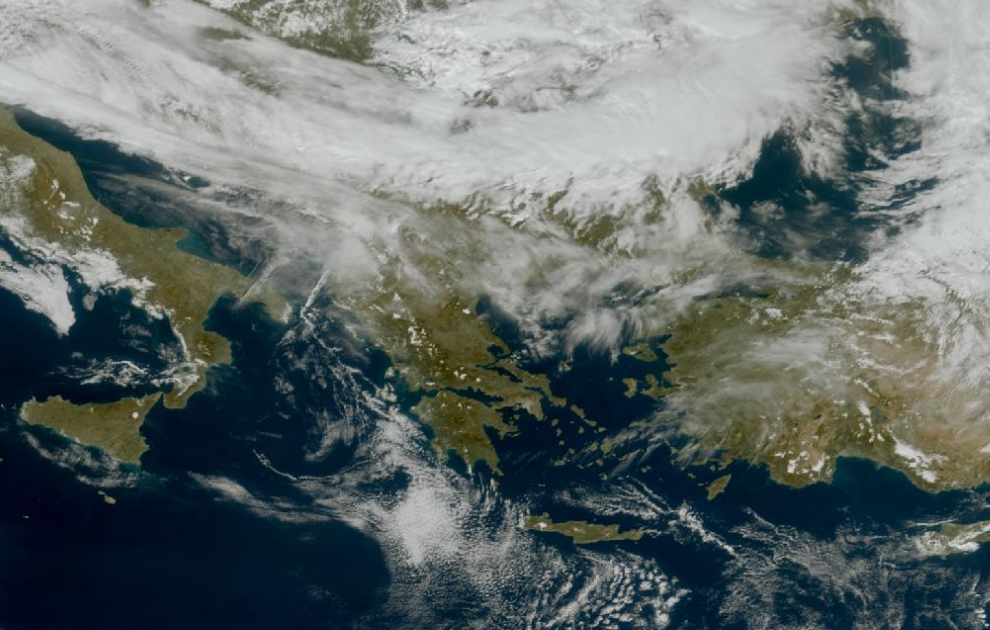 Τελευταία δορυφορική εικόνα νεφοκάλυψης