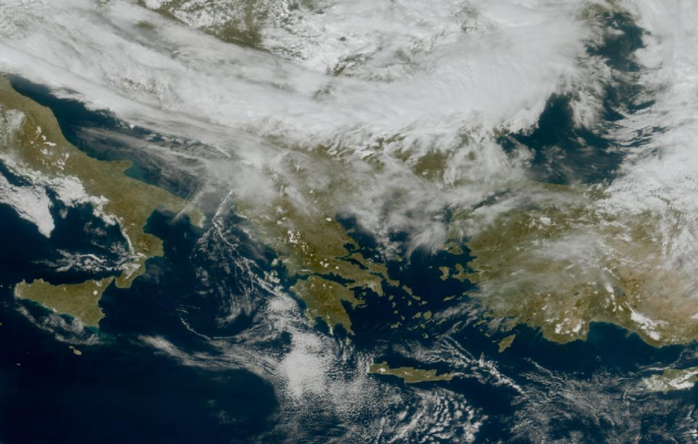 Τελευταία δορυφορική εικόνα νεφοκάλυψης