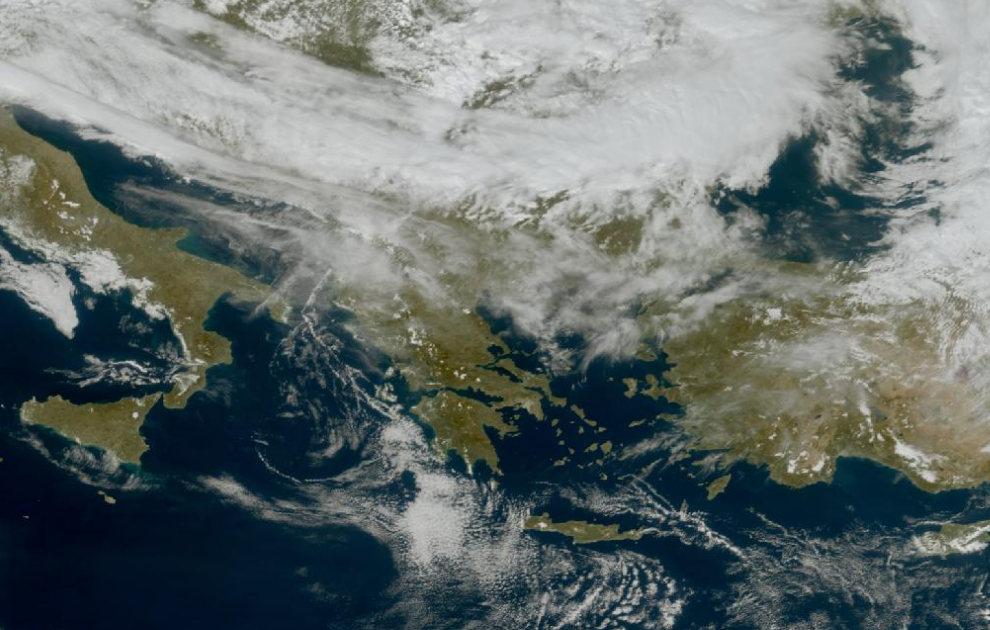 Τελευταία δορυφορική εικόνα νεφοκάλυψης