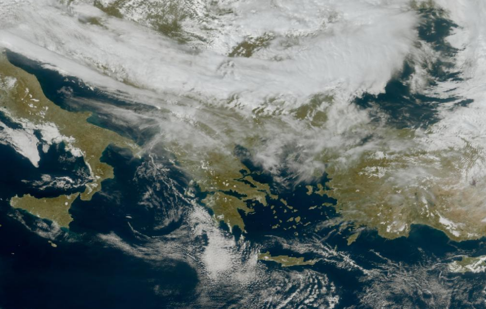 Τελευταία δορυφορική εικόνα νεφοκάλυψης