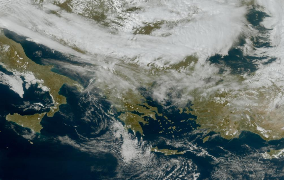 Τελευταία δορυφορική εικόνα νεφοκάλυψης