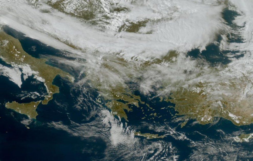 Τελευταία δορυφορική εικόνα νεφοκάλυψης