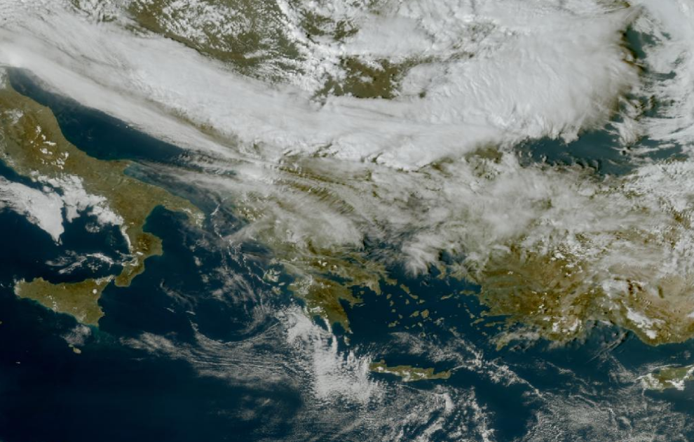 Τελευταία δορυφορική εικόνα νεφοκάλυψης