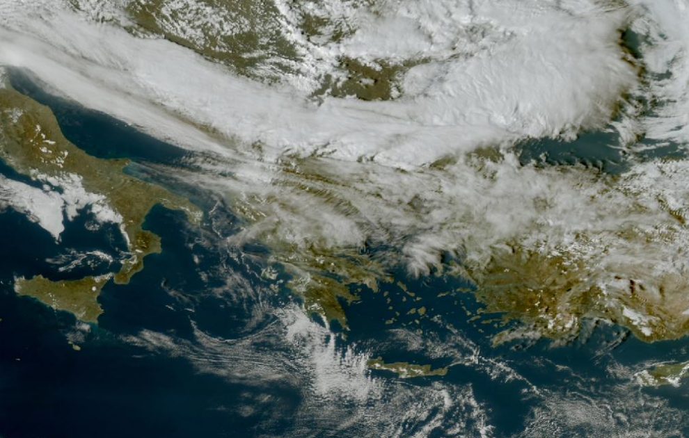 Τελευταία δορυφορική εικόνα νεφοκάλυψης