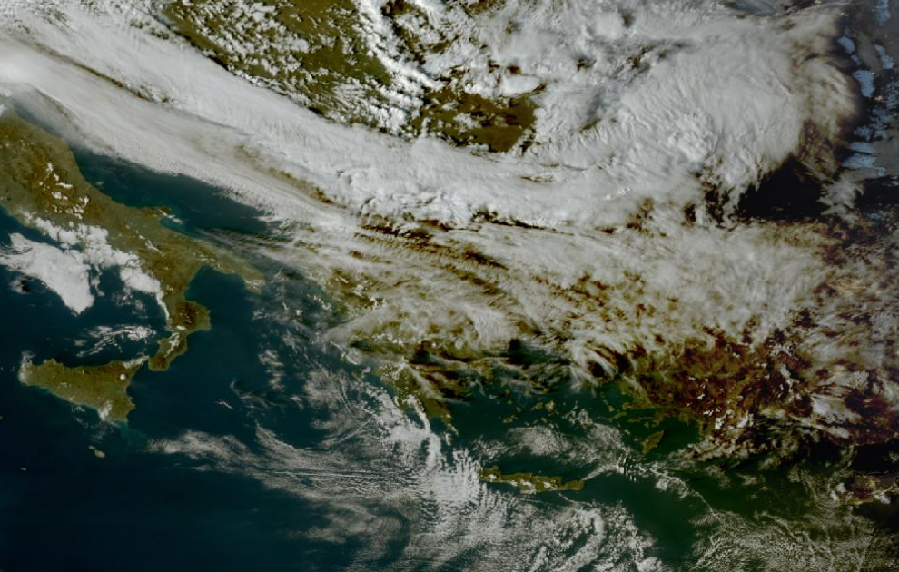 Τελευταία δορυφορική εικόνα νεφοκάλυψης