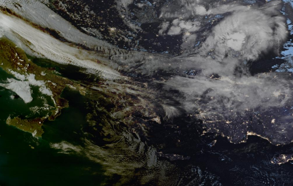 Τελευταία δορυφορική εικόνα νεφοκάλυψης