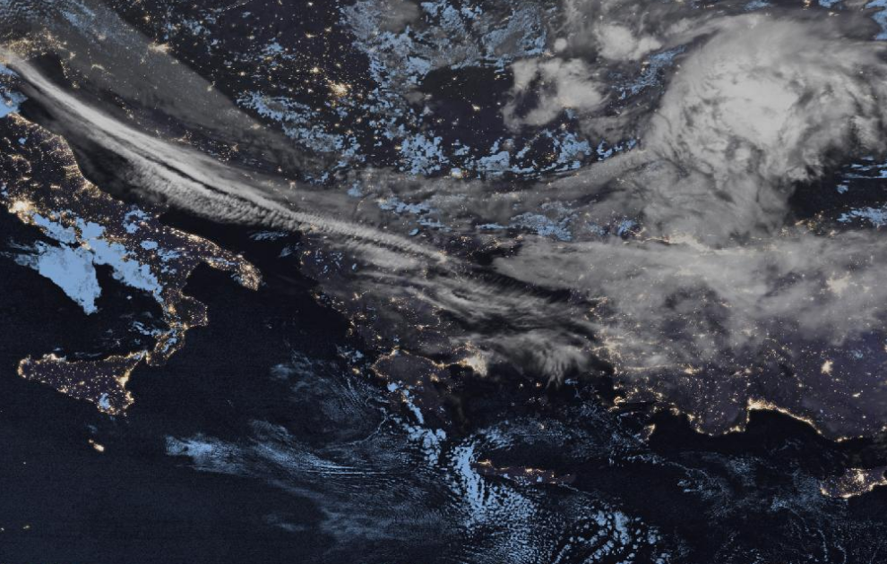 Τελευταία δορυφορική εικόνα νεφοκάλυψης