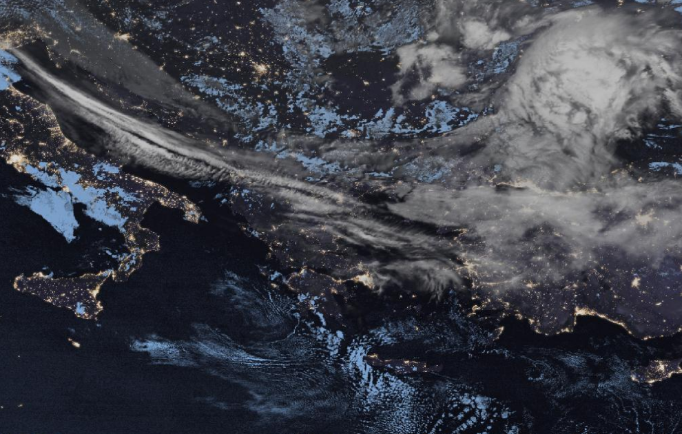 Τελευταία δορυφορική εικόνα νεφοκάλυψης