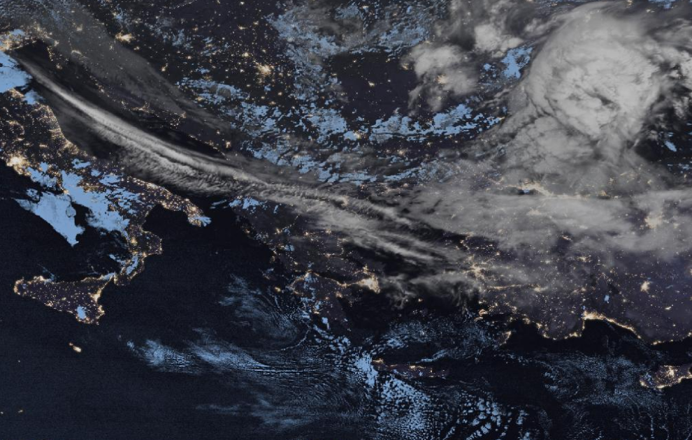 Τελευταία δορυφορική εικόνα νεφοκάλυψης