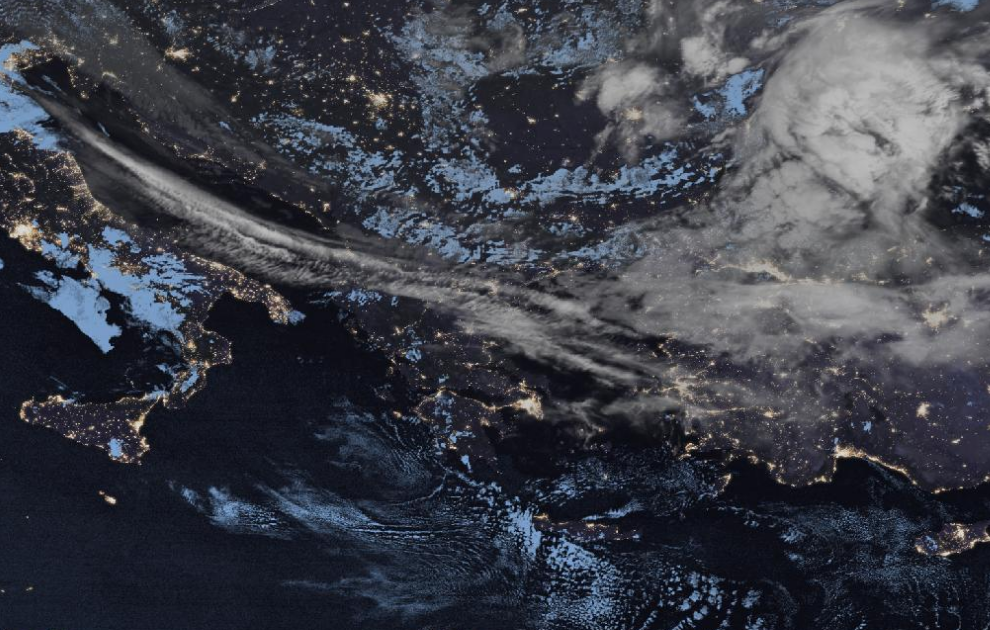 Τελευταία δορυφορική εικόνα νεφοκάλυψης