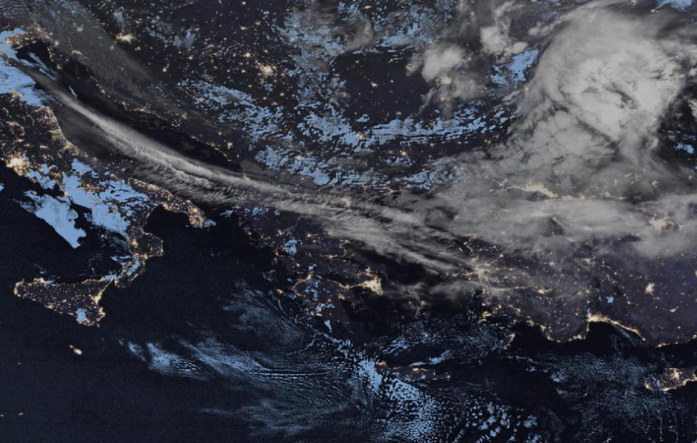 Τελευταία δορυφορική εικόνα νεφοκάλυψης