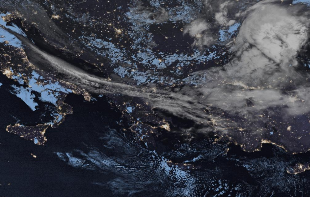 Τελευταία δορυφορική εικόνα νεφοκάλυψης