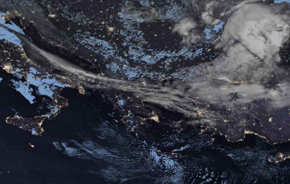 Τελευταία δορυφορική εικόνα νεφοκάλυψης