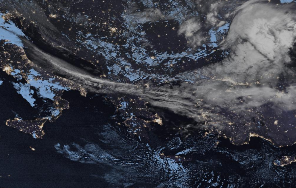 Τελευταία δορυφορική εικόνα νεφοκάλυψης