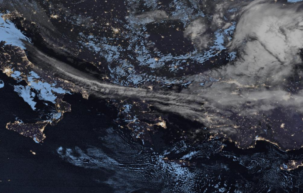 Τελευταία δορυφορική εικόνα νεφοκάλυψης