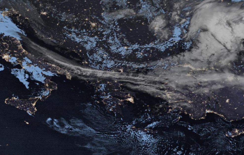 Τελευταία δορυφορική εικόνα νεφοκάλυψης