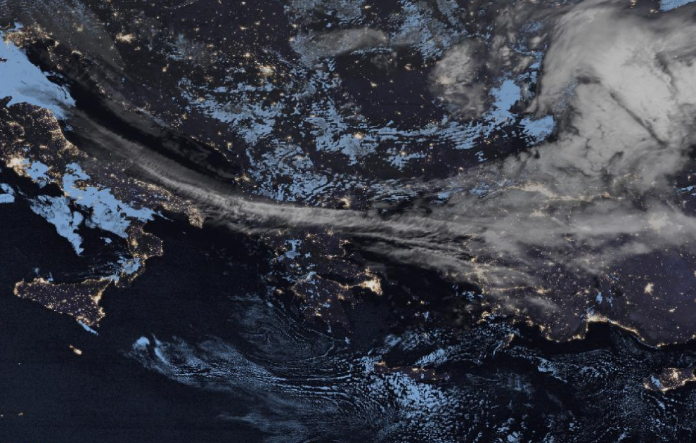 Τελευταία δορυφορική εικόνα νεφοκάλυψης