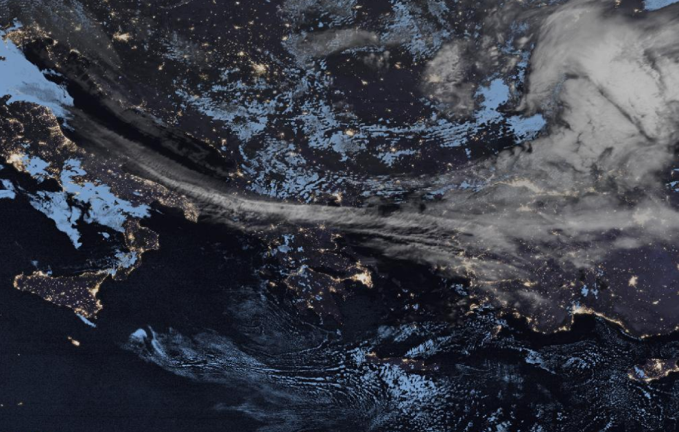 Τελευταία δορυφορική εικόνα νεφοκάλυψης