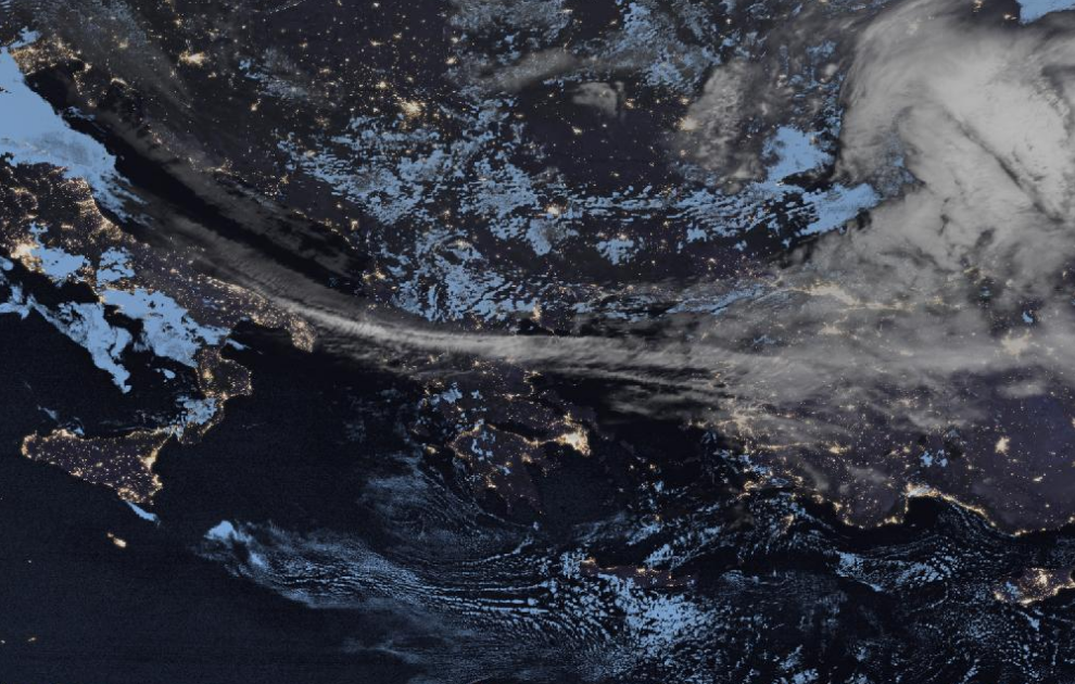 Τελευταία δορυφορική εικόνα νεφοκάλυψης