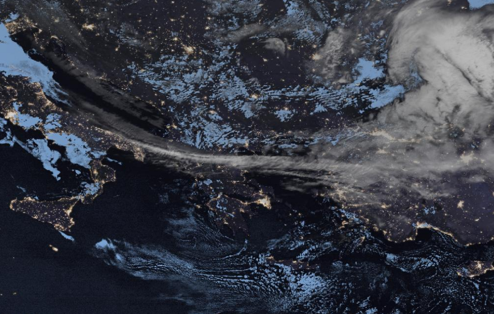 Τελευταία δορυφορική εικόνα νεφοκάλυψης