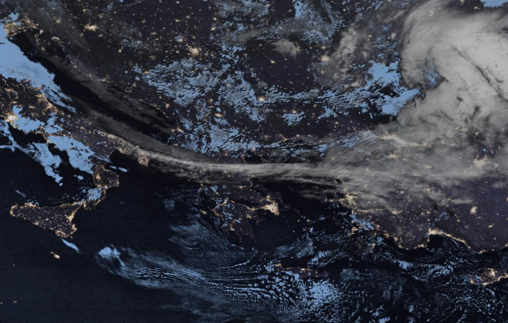 Τελευταία δορυφορική εικόνα νεφοκάλυψης