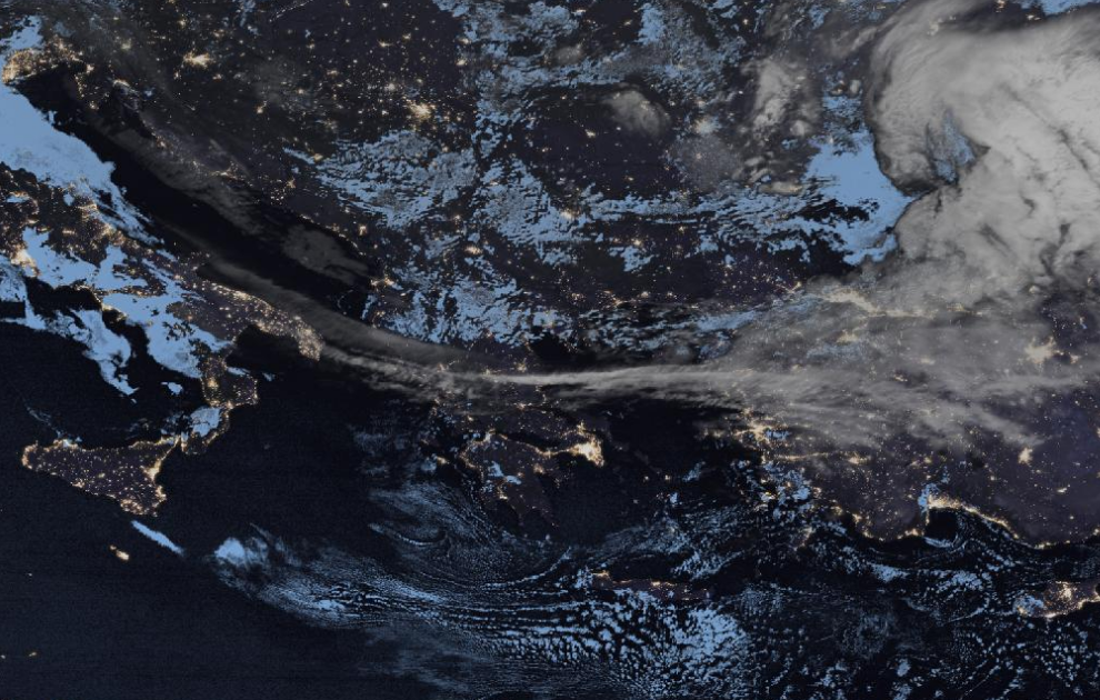 Τελευταία δορυφορική εικόνα νεφοκάλυψης