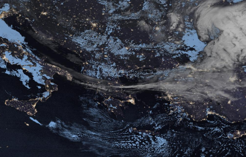 Τελευταία δορυφορική εικόνα νεφοκάλυψης