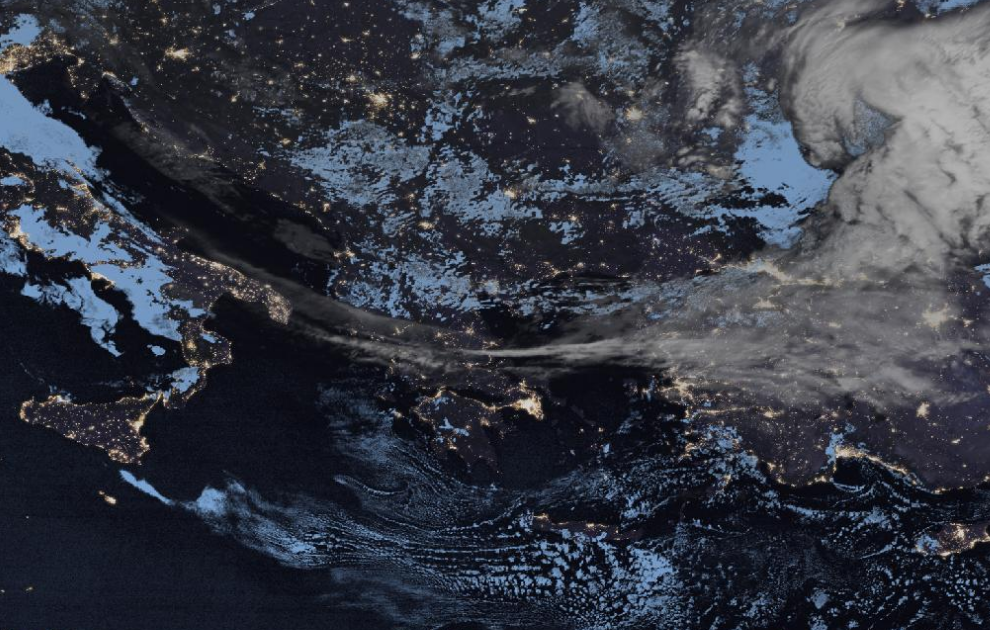 Τελευταία δορυφορική εικόνα νεφοκάλυψης