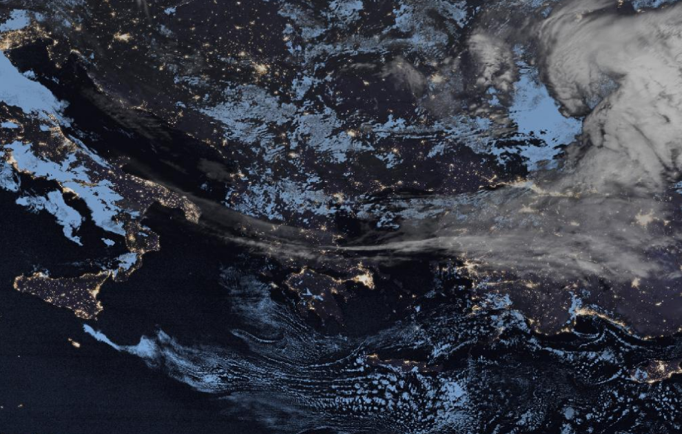 Τελευταία δορυφορική εικόνα νεφοκάλυψης