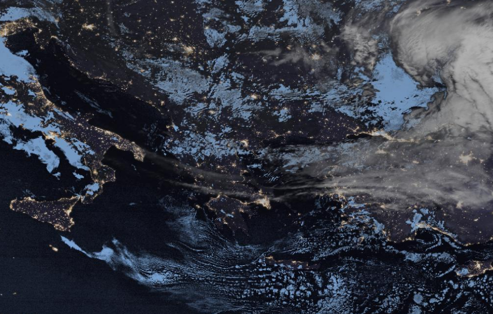 Τελευταία δορυφορική εικόνα νεφοκάλυψης