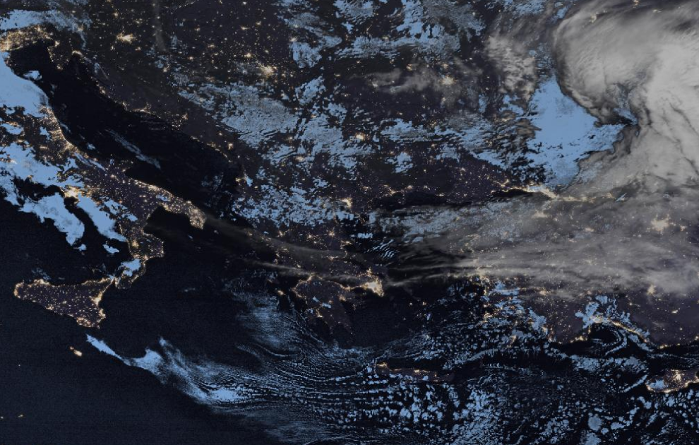 Τελευταία δορυφορική εικόνα νεφοκάλυψης