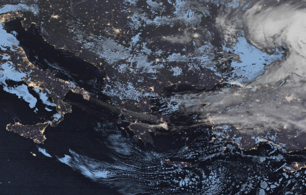 Τελευταία δορυφορική εικόνα νεφοκάλυψης