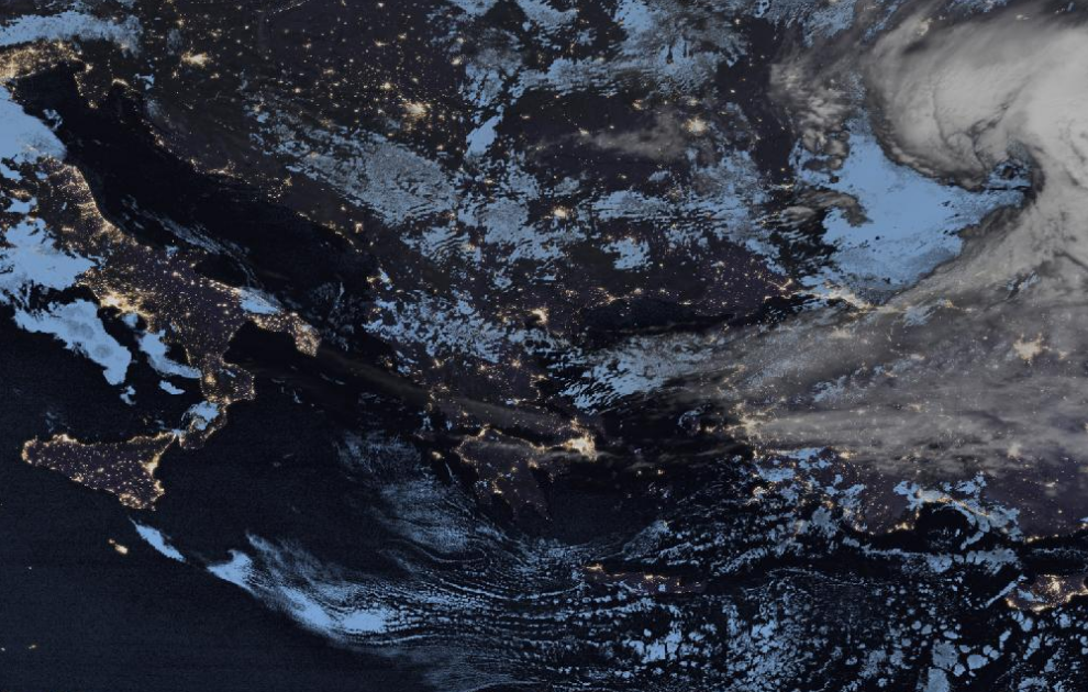 Τελευταία δορυφορική εικόνα νεφοκάλυψης