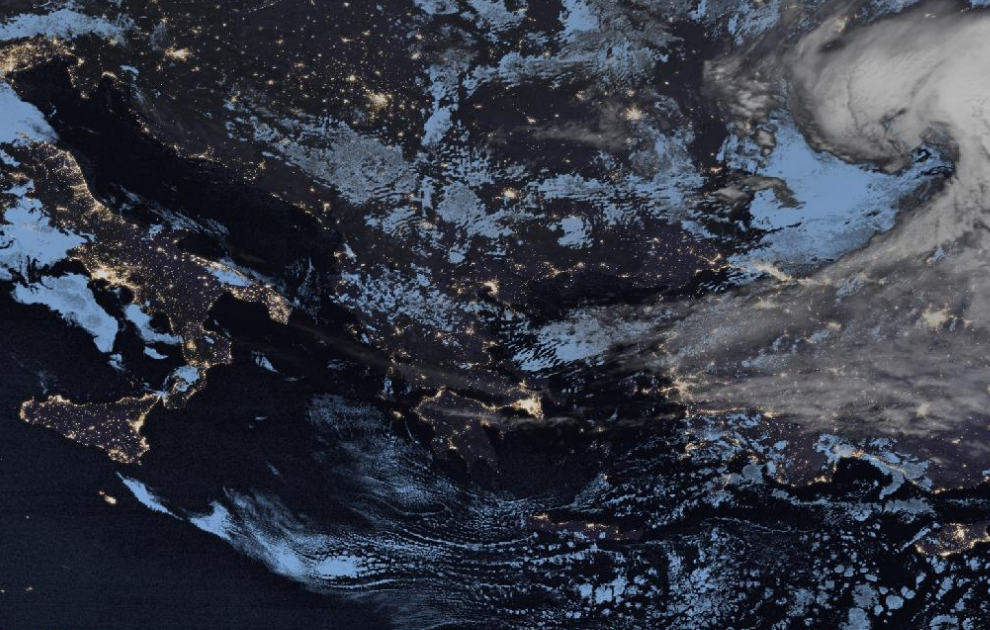 Τελευταία δορυφορική εικόνα νεφοκάλυψης