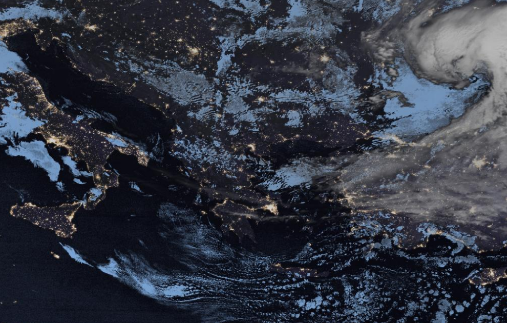 Τελευταία δορυφορική εικόνα νεφοκάλυψης