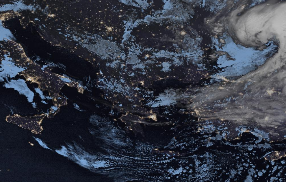 Τελευταία δορυφορική εικόνα νεφοκάλυψης